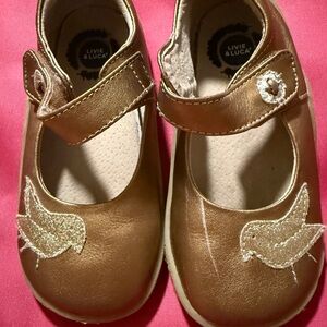 Livie & Luca Metallic Gold Bird Dress Shoes